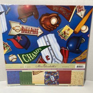 Scrapbook Paper 12 x 12 6 Pack Sports Miss Elizabeth's